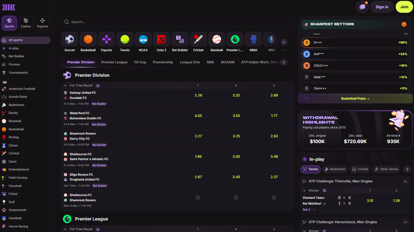 Cloudbet Sportsbook